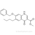 3-Kinolinkarboksilik asit, 6-bütil-1,4-dihidro-4-okso-7- (fenilmetoksi) -, metil ester CAS 13997-19-8